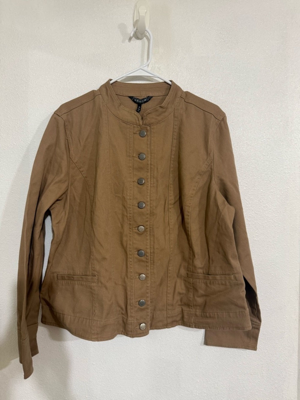 BACCINI Moment to 2X NWT jacket button down tan jeans casual